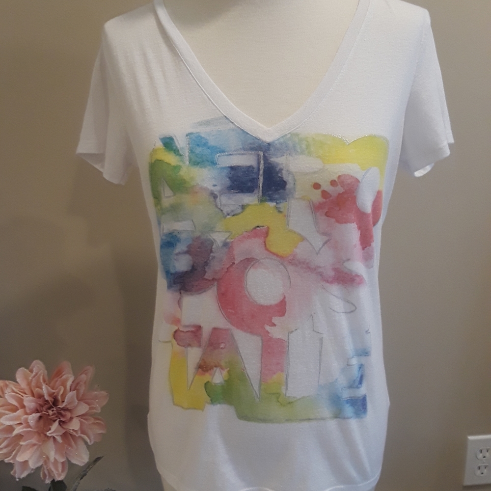 AERO Watercolor V-Neck T-Shirt Tee